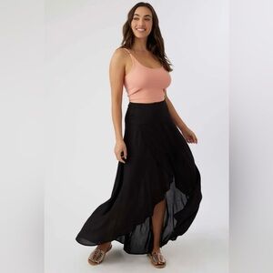 O'Neill Ambrosio High-Low Maxi Skirt - Black - Medium M